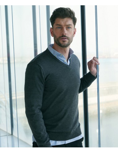 HEN-H720-Mens Lightweight V-Neck Jumper
